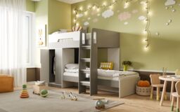 Flair Benito Bunk Bed with Wardrobe in White - Size: Single - thumbnail 3