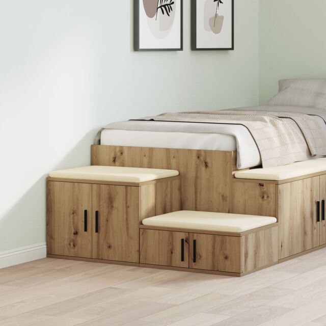 Berkfield Home Storage Cabinet Artisan Oak 127x41x40 cm Engineered Wood in Brown - Size: 127 x 41 x 40 cm - image 1