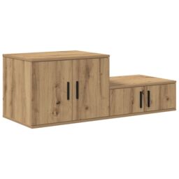 Berkfield Home Storage Cabinet Artisan Oak 127x41x40 cm Engineered Wood in Brown - Size: 127 x 41 x 40 cm - thumbnail 5