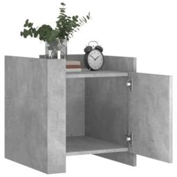 Berkfield Home Bedside Cabinet Concrete Grey 45x50x50 cm Engineered Wood - Size: 45 x 50 x 50 cm - thumbnail 3