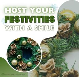 Marco Paul Christmas Artificial Wreath With Gold Baubles Pinecones in Green - thumbnail 5