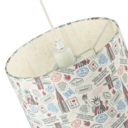 Happy Homewares New York Themed Lamp Shade with Statue of Liberty & Brooklyn Bridge - Size: 10 inches - thumbnail 5