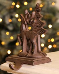 Dibor Pack of 2 Iron Decorative Christmas Stocking Holders in Brown - Size: 2 Pack - thumbnail 4