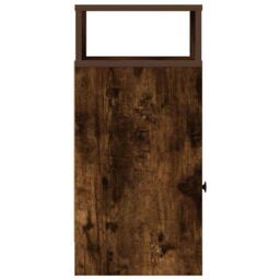 Berkfield Home Bedside Cabinets 2 pcs with Drawer Smoked Oak 25x31x66 cm in Brown - Size: 25 x 31 x 66 cm - thumbnail 7