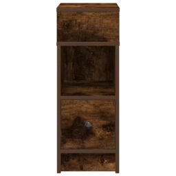 Berkfield Home Bedside Cabinets 2 pcs with Drawer Smoked Oak 25x31x66 cm in Brown - Size: 25 x 31 x 66 cm - thumbnail 4