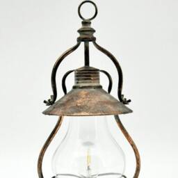 Minster Battery & Bulb Garden Lantern - Metal - L24 x W24 x H43 cm in Brown - Size: 1 Pack - thumbnail 2