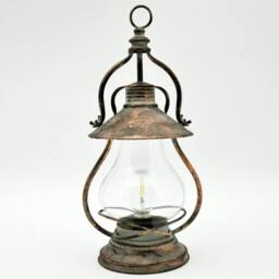 Minster Battery & Bulb Garden Lantern - Metal - L24 x W24 x H43 cm in Brown - Size: 1 Pack - thumbnail 1