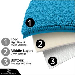 GAVENO CAVAILIA Loop Bath Mat in Teal - thumbnail 4