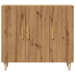 Berkfield Home Sideboard Artisan Oak 90x34x80 cm Engineered Wood in Brown - Size: 90 x 34 x 80 cm - thumbnail 5