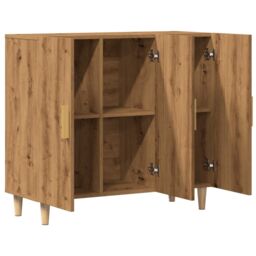 Berkfield Home Sideboard Artisan Oak 90x34x80 cm Engineered Wood in Brown - Size: 90 x 34 x 80 cm - thumbnail 6