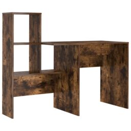 Berkfield Home with Drawer with Shelf with Storage Smoked oak 131.5 x 50 x 106.5 cm Engineered wood in Brown - thumbnail 4