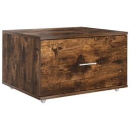 Berkfield Home with Drawer with Shelf with Storage Smoked oak 131.5 x 50 x 106.5 cm Engineered wood in Brown - thumbnail 5