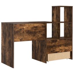 Berkfield Home with Drawer with Shelf with Storage Smoked oak 131.5 x 50 x 106.5 cm Engineered wood in Brown - thumbnail 8