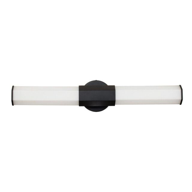 Netlighting Hinkley Facet Integrated LED Bathroom Wall Lamp Matte Black 3000K IP44 - image 1