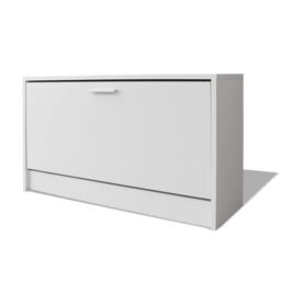 Berkfield Home Shoe Storage Bench White 80x24x45 cm - Size: 80 x 24 x 45 cm - thumbnail 2