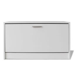 Berkfield Home Shoe Storage Bench White 80x24x45 cm - Size: 80 x 24 x 45 cm - thumbnail 3