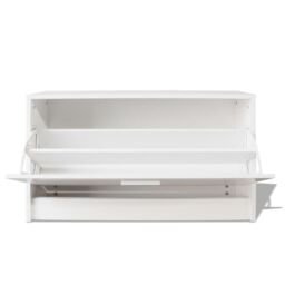Berkfield Home Shoe Storage Bench White 80x24x45 cm - Size: 80 x 24 x 45 cm - thumbnail 4