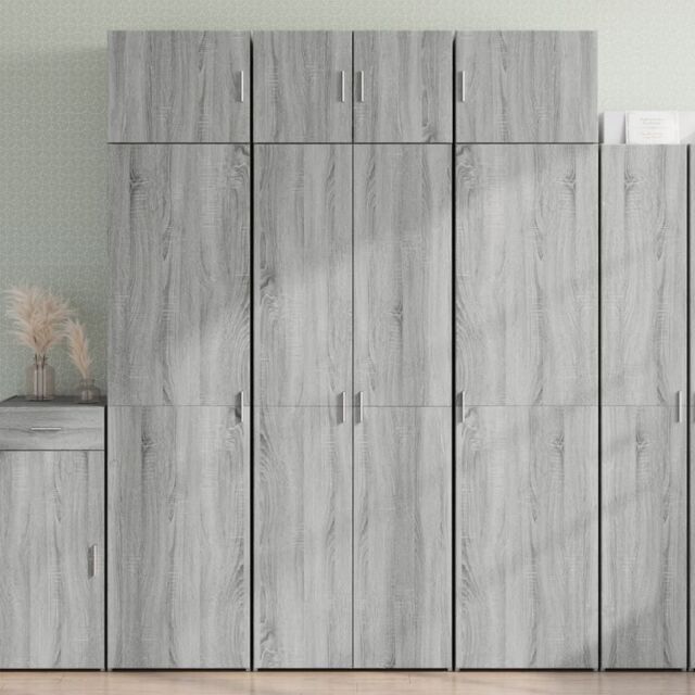 Berkfield Home Storage Cabinet Grey Sonoma 70x42.5x225 cm Engineered Wood - image 1