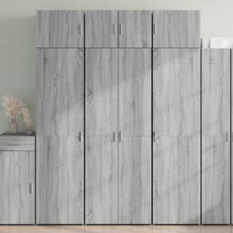 Berkfield Home Storage Cabinet Grey Sonoma 70x42.5x225 cm Engineered Wood - thumbnail 1