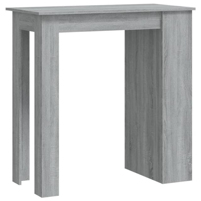 Berkfield Home Bar Table with Storage Rack Grey Sonoma 102x50x103.5cm Engineered Wood - Size: 102x50x103.5 cm - image 1