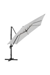 Garden Sanctuary Garden 3m x 3m Square Large Cantilever Parasol with Square Base in Light Grey - thumbnail 4