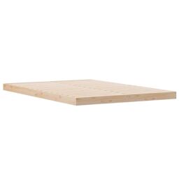 Berkfield Home Floor Bed Frame Natural 160 x 220 cm Solid Pine wood in Beige - thumbnail 2