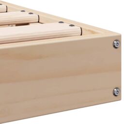 Berkfield Home Floor Bed Frame Natural 160 x 220 cm Solid Pine wood in Beige - thumbnail 7