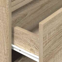 Berkfield Home Cabinets with 2 Drawers 2 pcs Sonoma Oak 60x31x40 cm Engineered Wood in Brown - Size: 60 x 31 x 40 cm - thumbnail 8