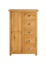 Birlea Woburn 1 Door 5 Drawer Wardrobe Oak in Light Oak - thumbnail 5