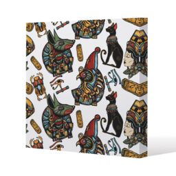 Benjamin Tate Design Queen Cleopatra. History background (Canvas Print) / 46 x 46 x 4cm in Natural - Size: 46 x 46 x 4 cm - thumbnail 1