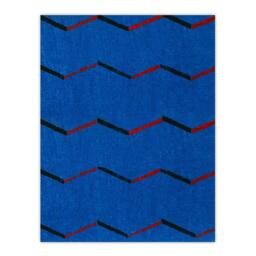 "Artery8 Red Blue Zig Zag Textile Pattern Retro Japan Wall Art Print Korin - Size: W12"" x H16""" - thumbnail 1