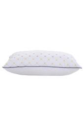 Living and Home Durable Geometric Jacquard Pillow Insert for Back Stomach and Side Sleepers in White - thumbnail 5