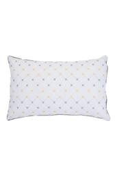 Living and Home Durable Geometric Jacquard Pillow Insert for Back Stomach and Side Sleepers in White - thumbnail 4