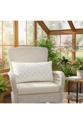 Living and Home Durable Geometric Jacquard Pillow Insert for Back Stomach and Side Sleepers in White - thumbnail 3