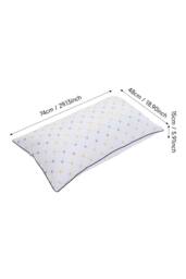 Living and Home Durable Geometric Jacquard Pillow Insert for Back Stomach and Side Sleepers in White - thumbnail 8
