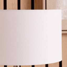 Ruma White Cylinder Poly Cotton Lampshade for Table Lamps & Floor Lamps - Size: 16 inches - thumbnail 2