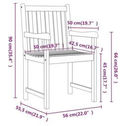 Berkfield Home Garden Chairs 2 pcs Solid Acacia Wood in Brown - thumbnail 8