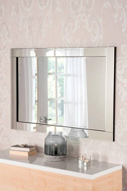 Yearn Mirrors Simple Contemporary Wall Mirror 90x60cm in Black - Size: 90x60 cm