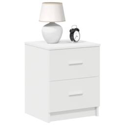 Berkfield Home Bedside Cabinet with 2 Drawers White 40x36x50 cm - Size: 40 x 36 x 50 cm - thumbnail 3