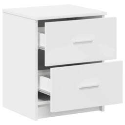 Berkfield Home Bedside Cabinet with 2 Drawers White 40x36x50 cm - Size: 40 x 36 x 50 cm - thumbnail 5