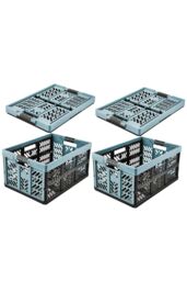 Keeeper Blue Strong Folding Box 45 Litre With Soft Handles & Lid - Set Of 2 - thumbnail 1