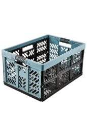 Keeeper Blue Strong Folding Box 45 Litre With Soft Handles & Lid - Set Of 2 - thumbnail 2