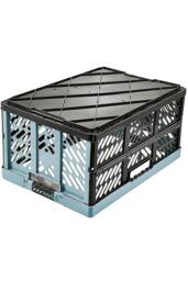 Keeeper Blue Strong Folding Box 45 Litre With Soft Handles & Lid - Set Of 2 - thumbnail 3