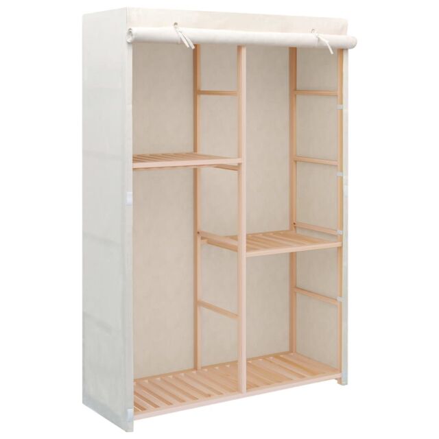 Berkfield Home 3-Tier Clothes Wardrobe 110x40x170 cm in White - Size: 110 x 40 x 170 cm - image 1