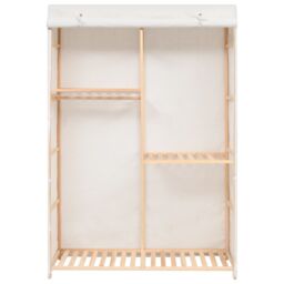 Berkfield Home 3-Tier Clothes Wardrobe 110x40x170 cm in White - Size: 110 x 40 x 170 cm - thumbnail 2