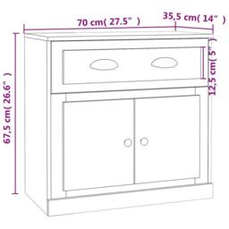 Berkfield Home Sideboards 2 pcs Sonoma Oak Engineered Wood in Light Tan - thumbnail 9