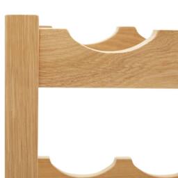 Berkfield Home Wine Rack for 6 Bottles 37x21x21 cm Solid Oak Wood in Brown - Size: 37 x 21 x 21 cm - thumbnail 4