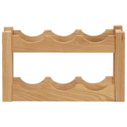 Berkfield Home Wine Rack for 6 Bottles 37x21x21 cm Solid Oak Wood in Brown - Size: 37 x 21 x 21 cm - thumbnail 2