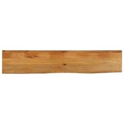 Berkfield Home Table Top Live Edge 140x40x3.8 cm Solid Wood Mango in Brown - thumbnail 2