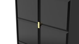 Ready Assembled 2 U Metro 2 Door Wardrobe (Ready Assembled) in True Black - Size: Large - thumbnail 3